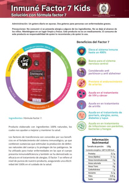 Inmuné Factor 7 Kids - Imagen 2