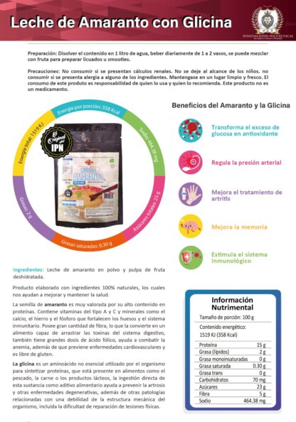 Leche de Amaranto con Glicina - Imagen 2